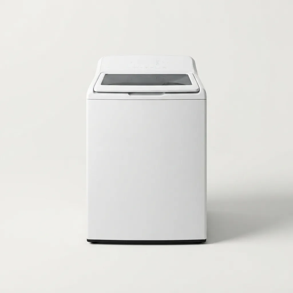 Top-load washing machine top and front view